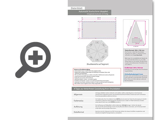 Product Bild automatik_stockschirm_(doppler)__4_0-farbig__8_segmente_bedruckt